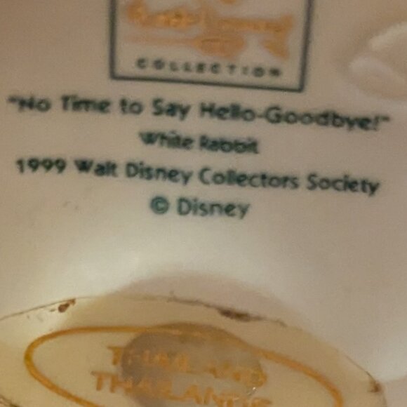 WDCC "No Time to Say Hello-Goodbye" White Rabbit Ornament New in Box with COA - Picture 8 of 12